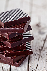 Image showing stack of chocolate sweets 