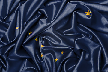 Image showing Satin flag, three dimensional render