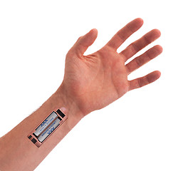 Image showing Robot - Insert the battery in the arm