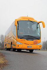 Image showing Yellow Scania Irizar PB Coach Bus