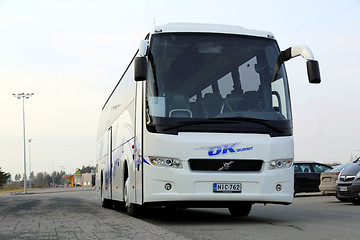 Image showing Volvo Coach Bus Waiting For Passengers