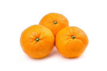 Image showing Three sweet mandarins