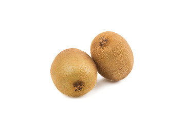Image showing Two ripe kiwi fruit