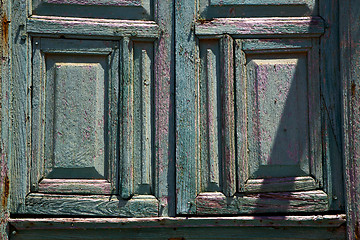 Image showing   abstract door lanzarote  door in the light green