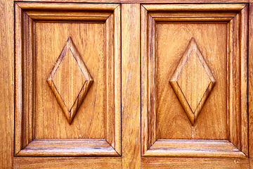 Image showing spain abstract door lanzarote  door in the   brown 