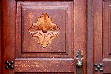 Image showing spain knocker lanzarote abstract  in the red brown 