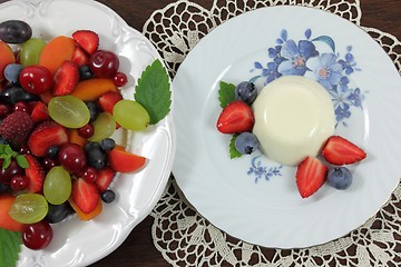 Image showing Panna cotta dessert