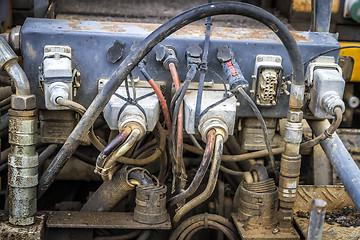 Image showing connections of an old engine