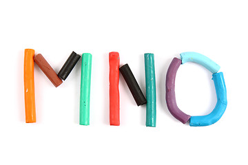 Image showing plasticine alphabet 