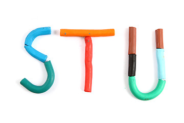 Image showing plasticine alphabet 