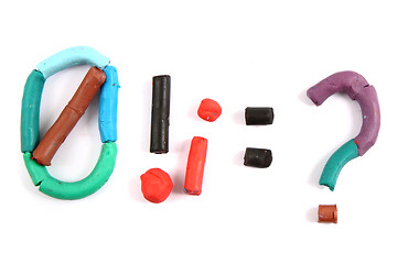 Image showing plasticine alphabet 