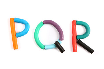 Image showing plasticine alphabet 