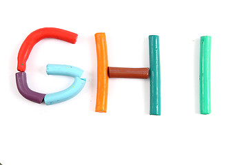 Image showing plasticine alphabet 