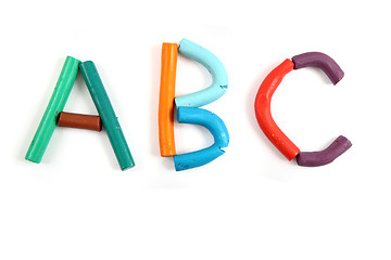 Image showing plasticine alphabet 