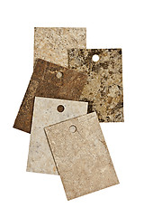 Image showing Countertop samples on white