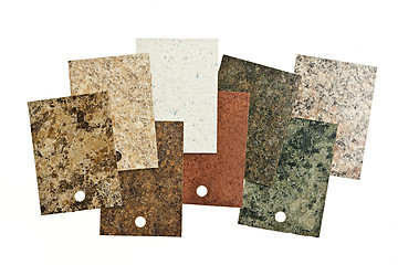 Image showing Countertop samples on white