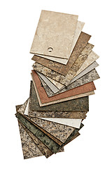 Image showing Countertop samples on white