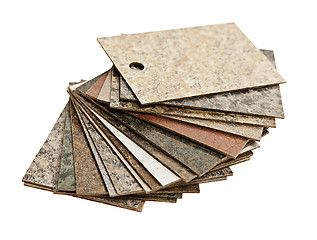 Image showing Countertop samples on white