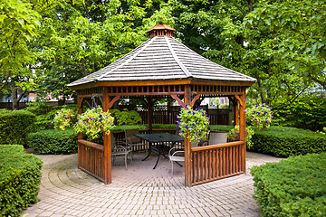 Image showing Gazebo in garden