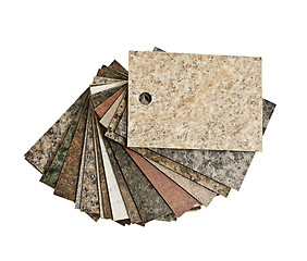 Image showing Countertop samples on white