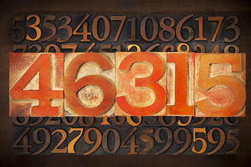 Image showing numerical abstract background