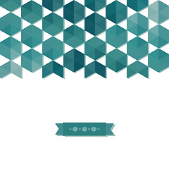 Image showing abstract background banner of hexagon