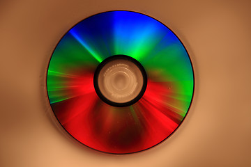 Image showing CD or DVD in the dark night