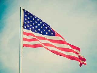 Image showing Retro look USA flag