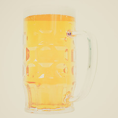 Image showing Retro look German beer glass