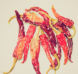 Image showing Retro look Hot Peppers