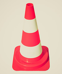 Image showing Retro look Traffic cone