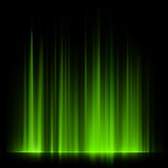 Image showing Green northern lights, aurora borealis. EPS 10