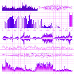 Image showing Sound waves set. Music background. EPS 10