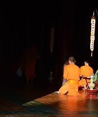 Image showing monks in temple