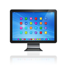 Image showing HD TV - Computer - apps icons interface