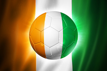 Image showing Soccer football ball with Ivory Coast flag