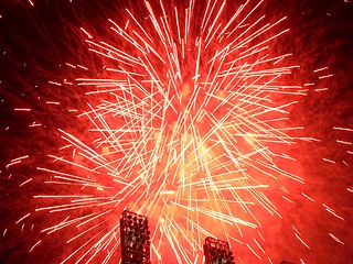 Image showing Fireworks - Red