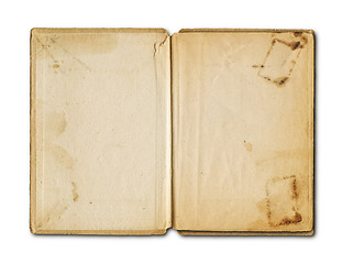 Image showing old grunge open notebook