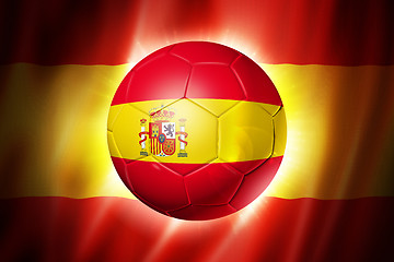 Image showing Soccer football ball with Spain flag