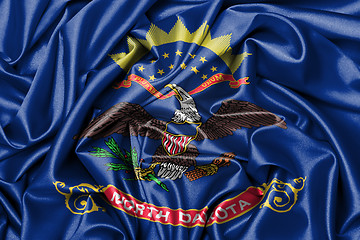 Image showing Satin flag, three dimensional render