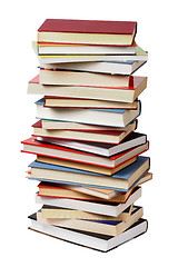 Image showing Isolated books stack
