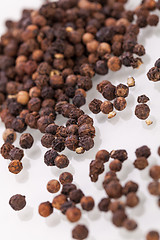 Image showing Background of black peppercorns