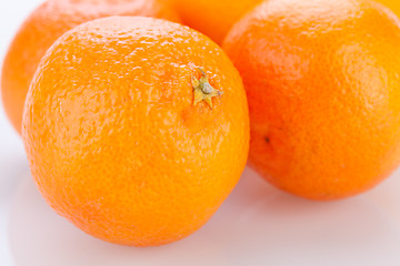 Image showing Fresh orange halved to show the pulp