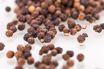 Image showing Background of black peppercorns