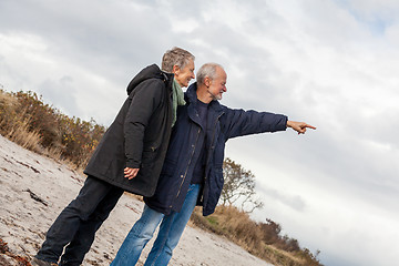 Image showing happy senior couple elderly people together outdoor