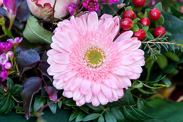 Image showing Background of colourful vivid summer flowers