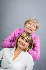 Image showing Senior lady with her middle-aged daughter