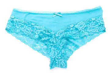 Image showing Set of sexy turquoise blue lingerie