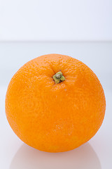 Image showing Fresh orange halved to show the pulp