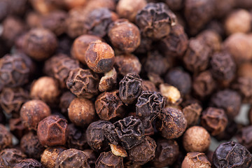 Image showing Background of black peppercorns